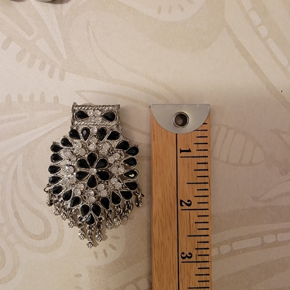 Vintage OWL Pendant Costume Jewelry  Rhinestone Bling - Picture 4 of 4